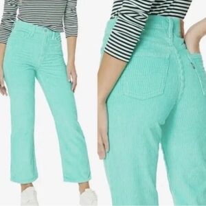 Levi's Turquoise Corduroy Ribcage Jeans